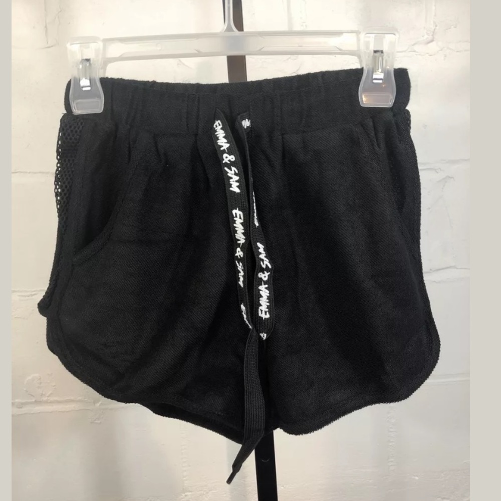 LF Emma & Sam Mesh Side Shorts Size S Black NWT